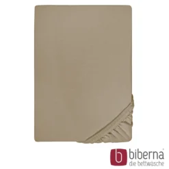 biberna Feinjersey-Spannbetttuch taupe, 1x 60x120 cm - 70x140 cm