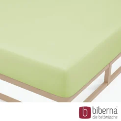 biberna Feinjersey-Spannbetttuch pistaziengrün, 1x 90x190 cm - 100x200 cm
