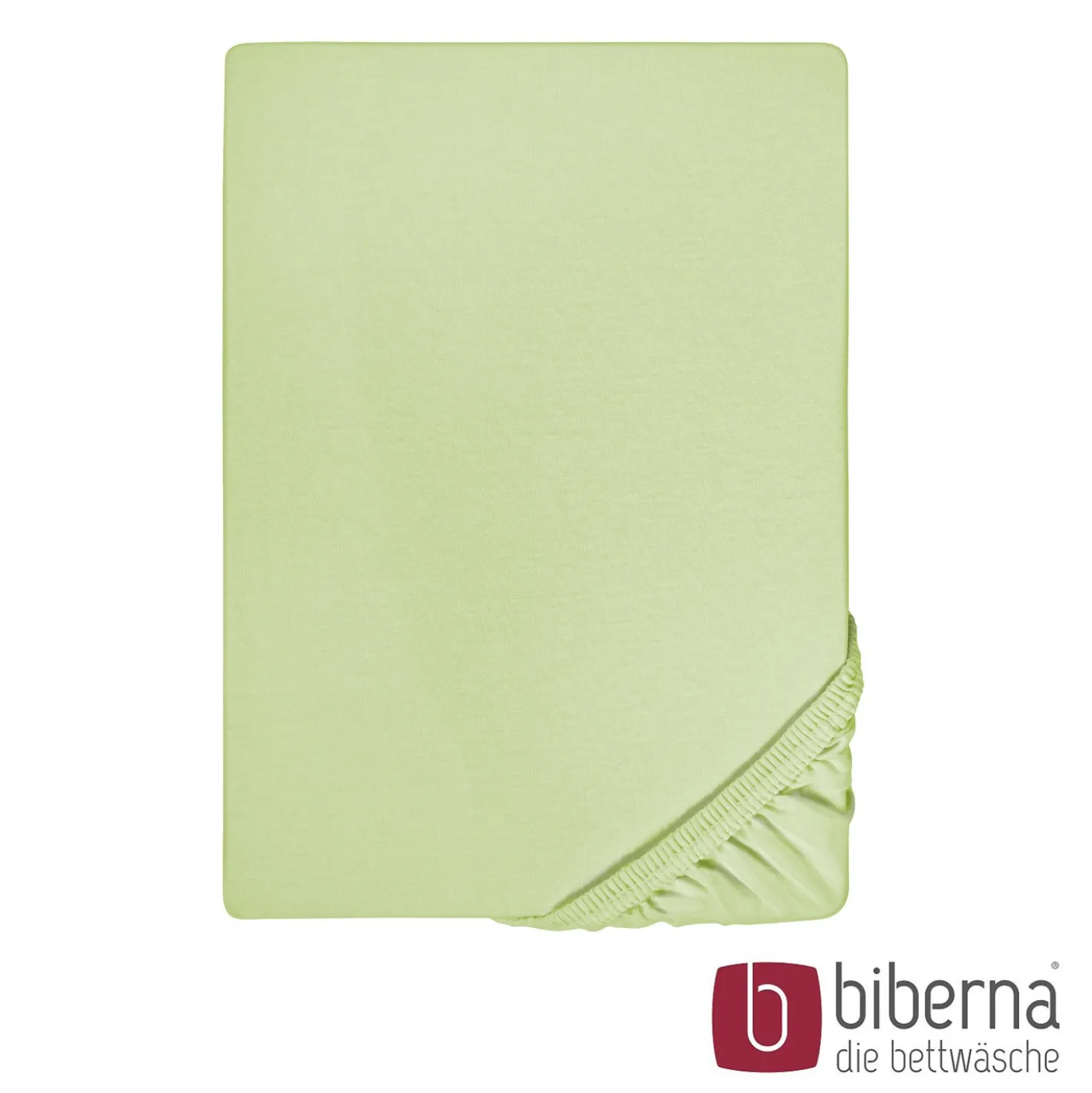 biberna Feinjersey-Spannbetttuch pistaziengrün, 1x 90x190 cm - 100x200 cm