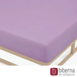 biberna Feinjersey-Spannbetttuch viola, 1x 90x190 cm - 100x200 cm