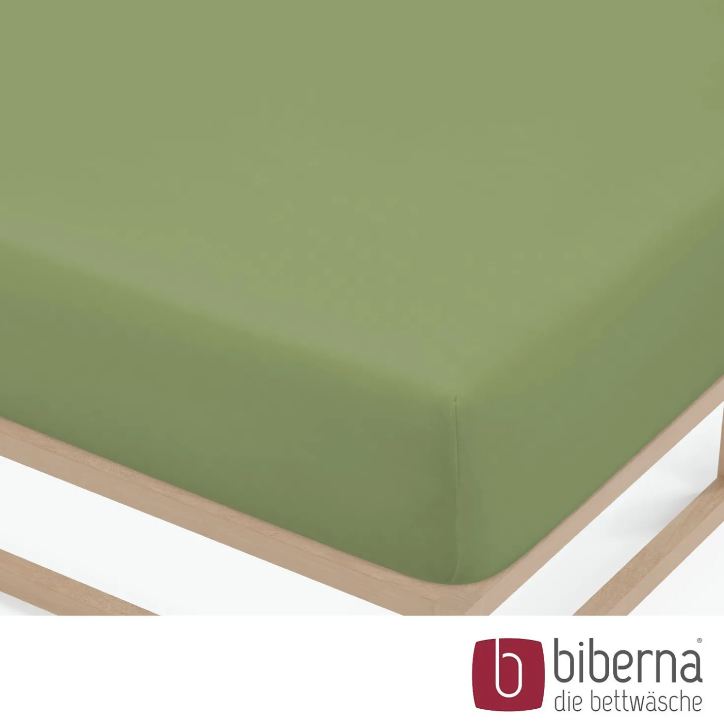 biberna Feinjersey-Spannbetttuch fichte, 1x 90x190 cm - 100x200 cm