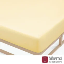 biberna Feinjersey-Spannbetttuch gelb, 1x 90x190 cm - 100x200 cm