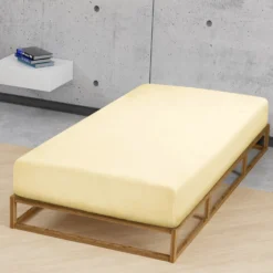 biberna Feinjersey-Spannbetttuch gelb, 1x 90x190 cm - 100x200 cm