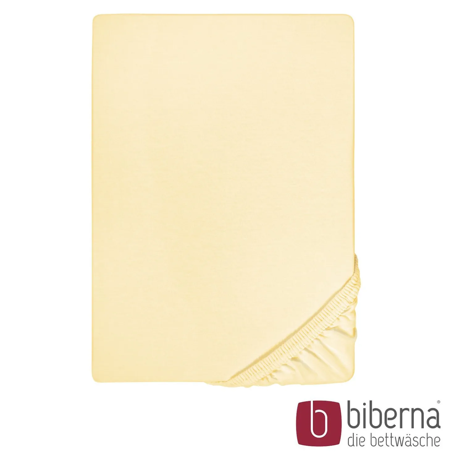 biberna Feinjersey-Spannbetttuch gelb, 1x 90x190 cm - 100x200 cm