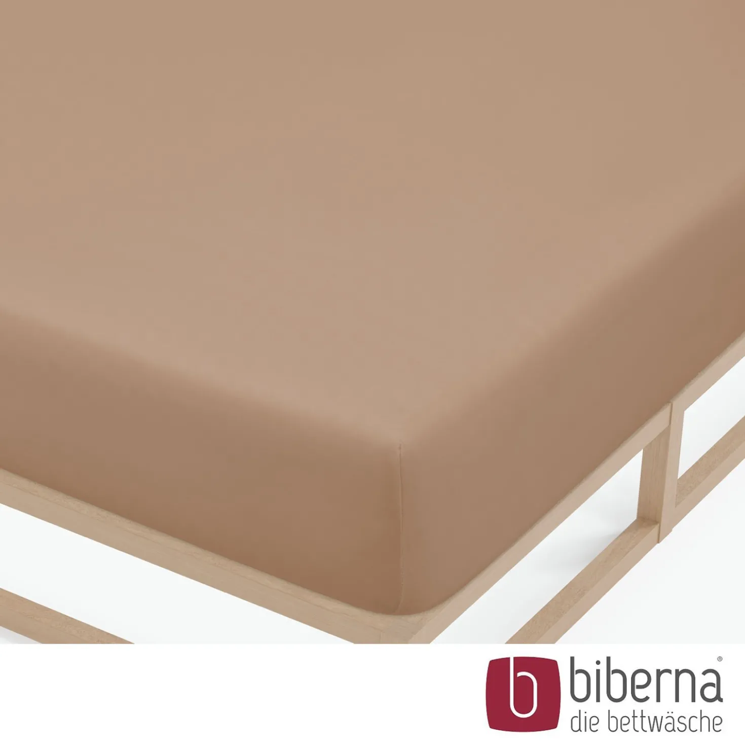 biberna Feinjersey-Spannbetttuch macchiato, 1x 90x190 cm - 100x200 cm