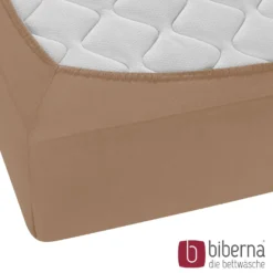 biberna Feinjersey-Spannbetttuch macchiato, 1x 90x190 cm - 100x200 cm