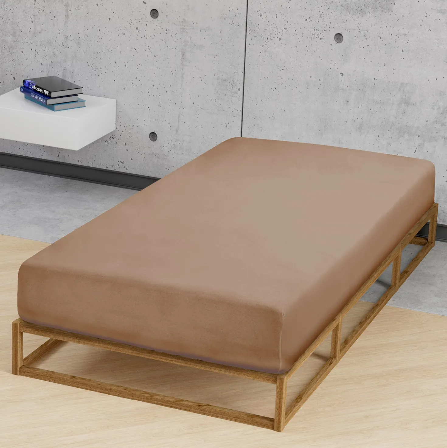 biberna Feinjersey-Spannbetttuch macchiato, 1x 90x190 cm - 100x200 cm