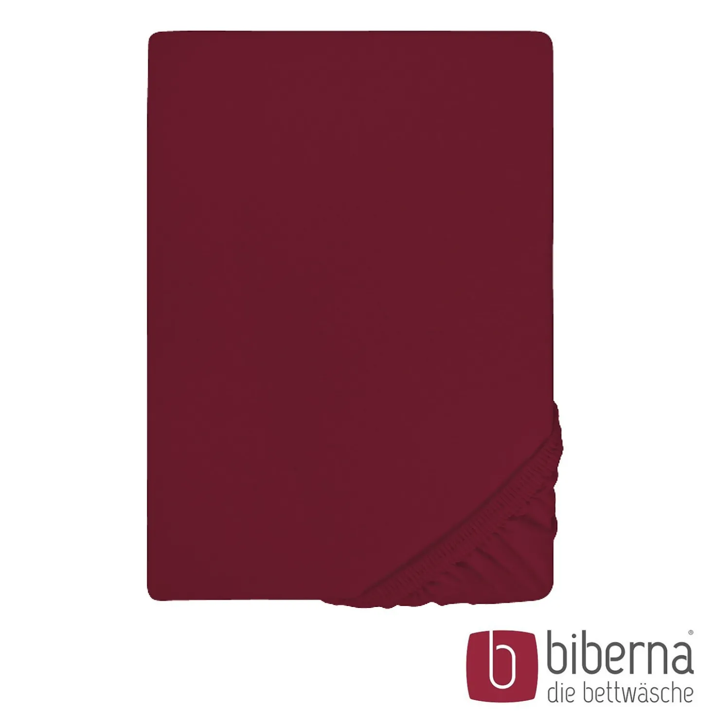 biberna Feinjersey-Spannbetttuch burgund, 1x 90x190 cm - 100x200 cm