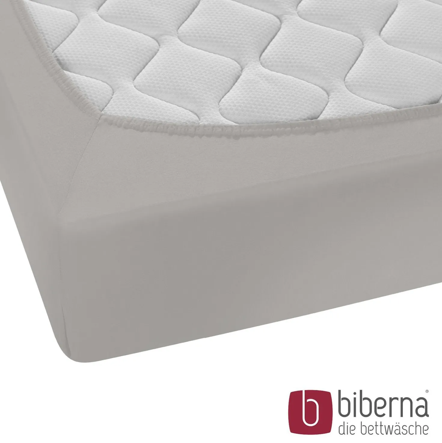 biberna Feinjersey-Spannbetttuch sturmgrau, 1x 140x200 cm - 160x200 cm