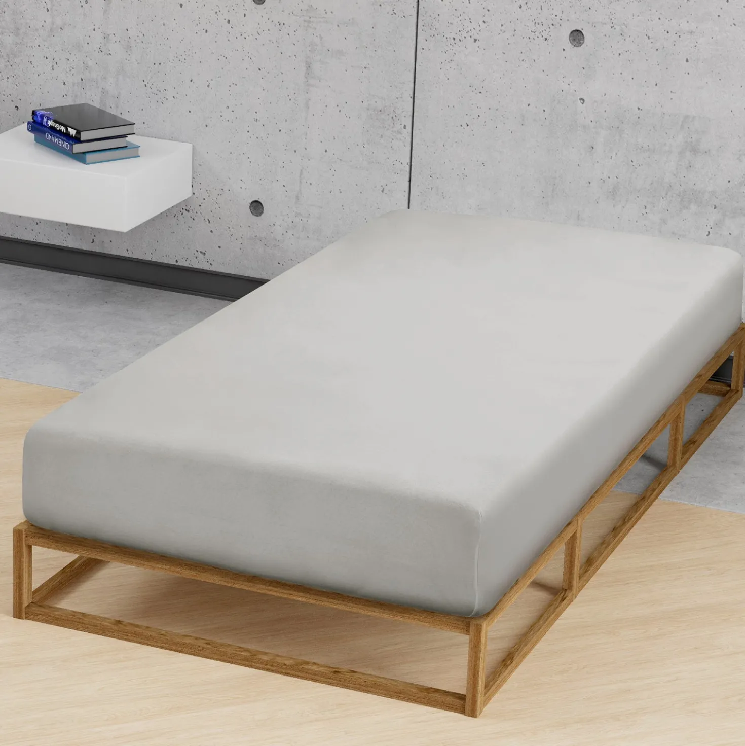 biberna Feinjersey-Spannbetttuch sturmgrau, 1x 140x200 cm - 160x200 cm