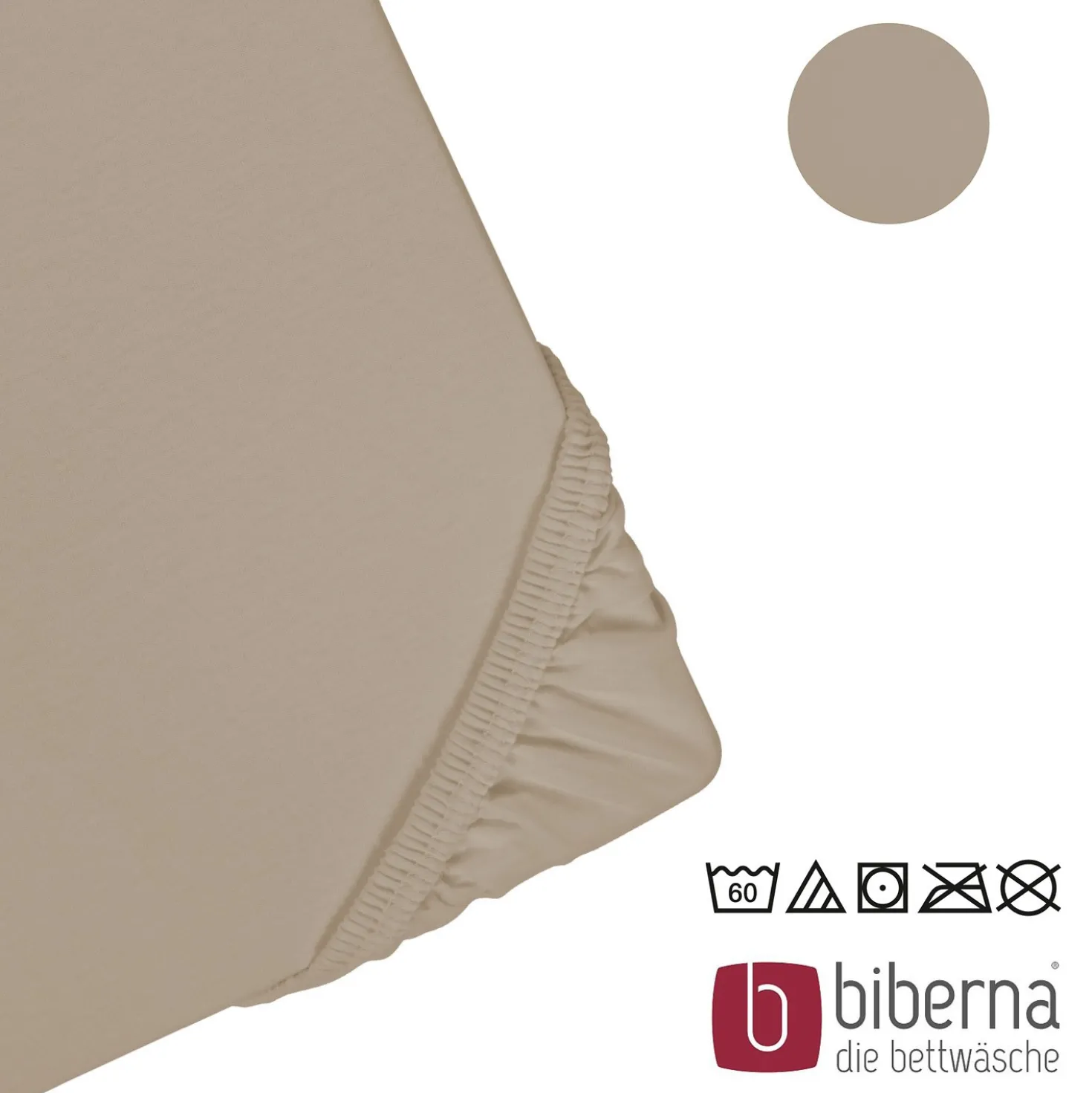 biberna Jersey-Elastic-Boxspring-Spannbetttuch basalt, 1x 90x190 cm - 100x220 cm
