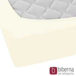 biberna Jersey-Elastic-Boxspring-Spannbetttuch perlmutt, 1x 90x190 cm - 100x220 cm