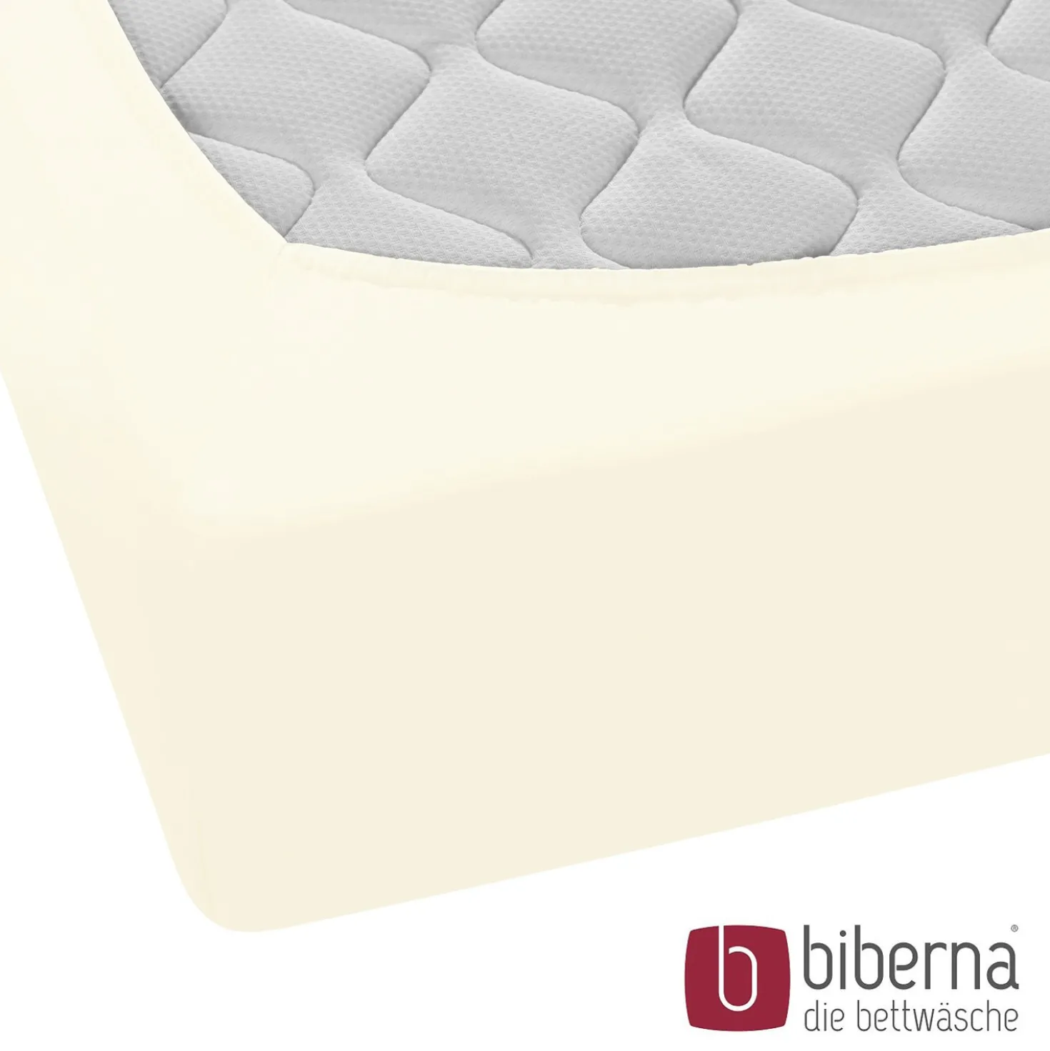 biberna Jersey-Elastic-Boxspring-Spannbetttuch perlmutt, 1x 90x190 cm - 100x220 cm