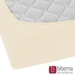 biberna Jersey-Elastic-Boxspring-Spannbetttuch champagner, 1x 90x190 cm - 100x220 cm
