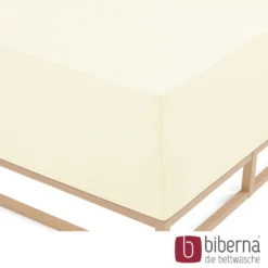 biberna Jersey-Elastic-Boxspring-Spannbetttuch perlmutt, 1x 140x200 cm - 160x220 cm