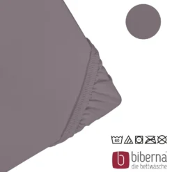biberna Jersey-Elastic-Boxspring-Spannbetttuch silber/grau, 1x 90x190 cm - 100x220 cm
