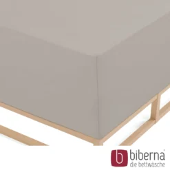 biberna Jersey-Elastic-Boxspring-Spannbetttuch sturmgrau, 1x 140x200 cm - 160x220 cm
