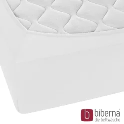 biberna Jersey-Elastic-Boxspring-Spannbetttuch weiss, 1x 140x200 cm - 160x220 cm