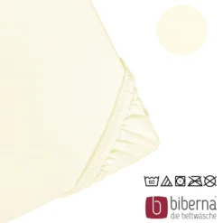 biberna Jersey-Elastic-Boxspring-Spannbetttuch perlmutt, 1x 180x200 cm - 200x220 cm