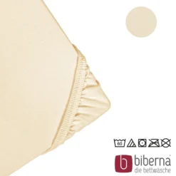 biberna Jersey-Elastic-Boxspring-Spannbetttuch champagner, 1x 180x200 cm - 200x220 cm