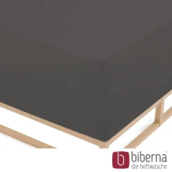 biberna Jersey-Elastic-Boxspring-Spannbetttuch dunkelgrau, 1x 180x200 cm - 200x220 cm