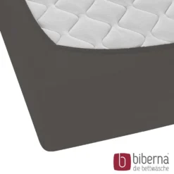 biberna Jersey-Elastic-Boxspring-Spannbetttuch dunkelgrau, 1x 180x200 cm - 200x220 cm