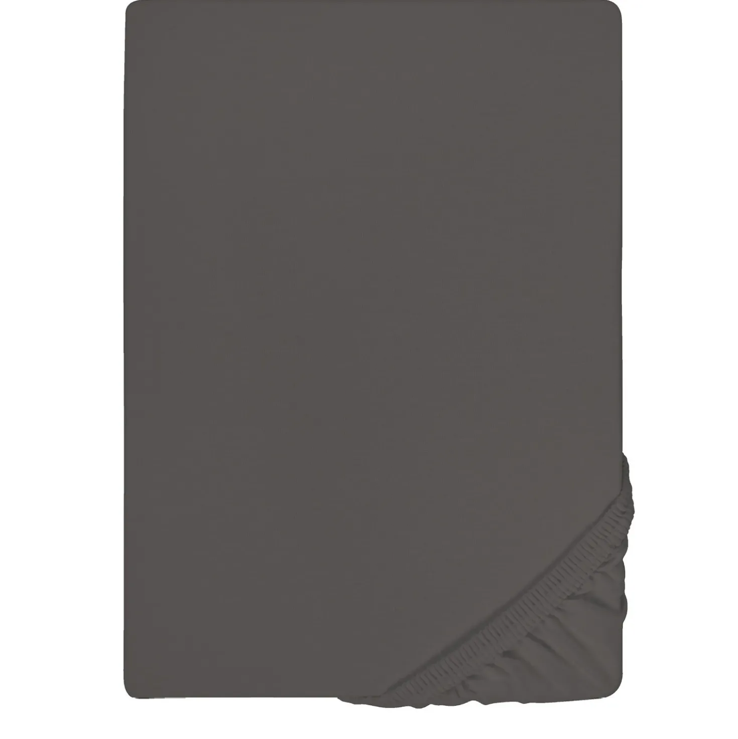 biberna Jersey-Elastic-Boxspring-Spannbetttuch dunkelgrau, 1x 180x200 cm - 200x220 cm