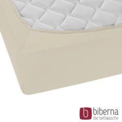 biberna Jersey-Elastic-Boxspring-Spannbetttuch grau, 1x 180x200 cm - 200x220 cm