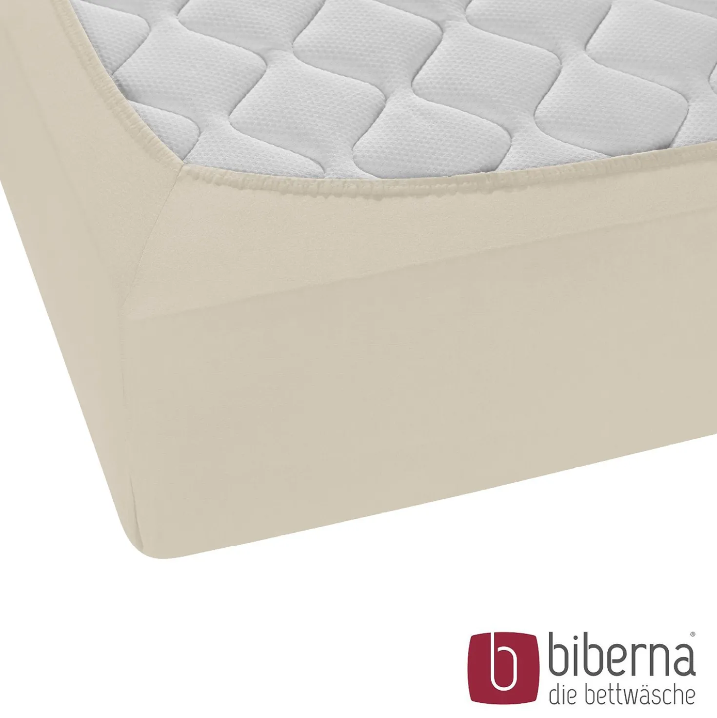 biberna Jersey-Elastic-Boxspring-Spannbetttuch grau, 1x 180x200 cm - 200x220 cm