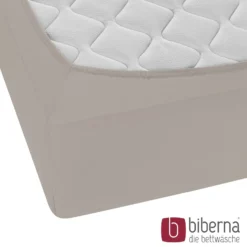 biberna Jersey-Elastic-Boxspring-Spannbetttuch sturmgrau, 1x 180x200 cm - 200x220 cm