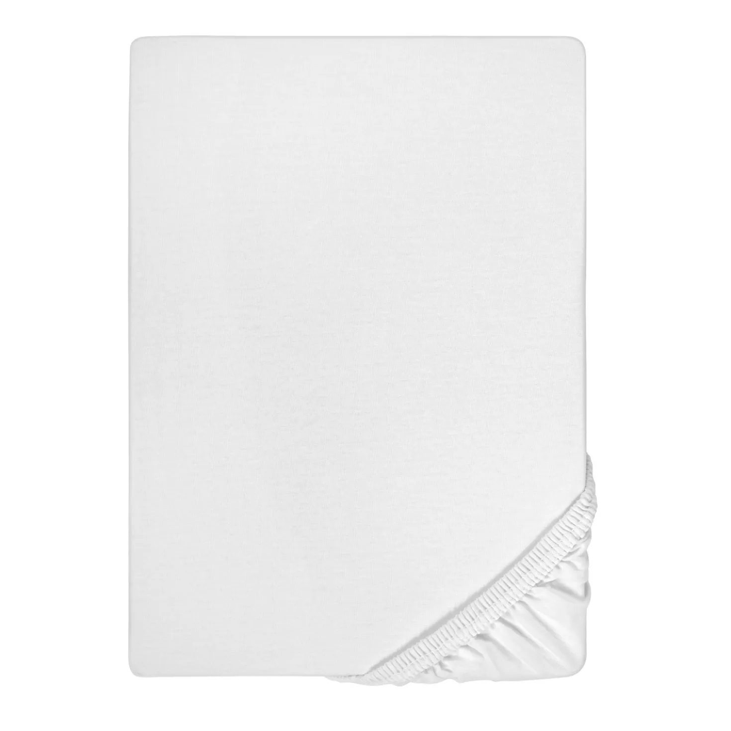 biberna Jersey-Elastic-Boxspring-Spannbetttuch weiss, 1x 180x200 cm - 200x220 cm