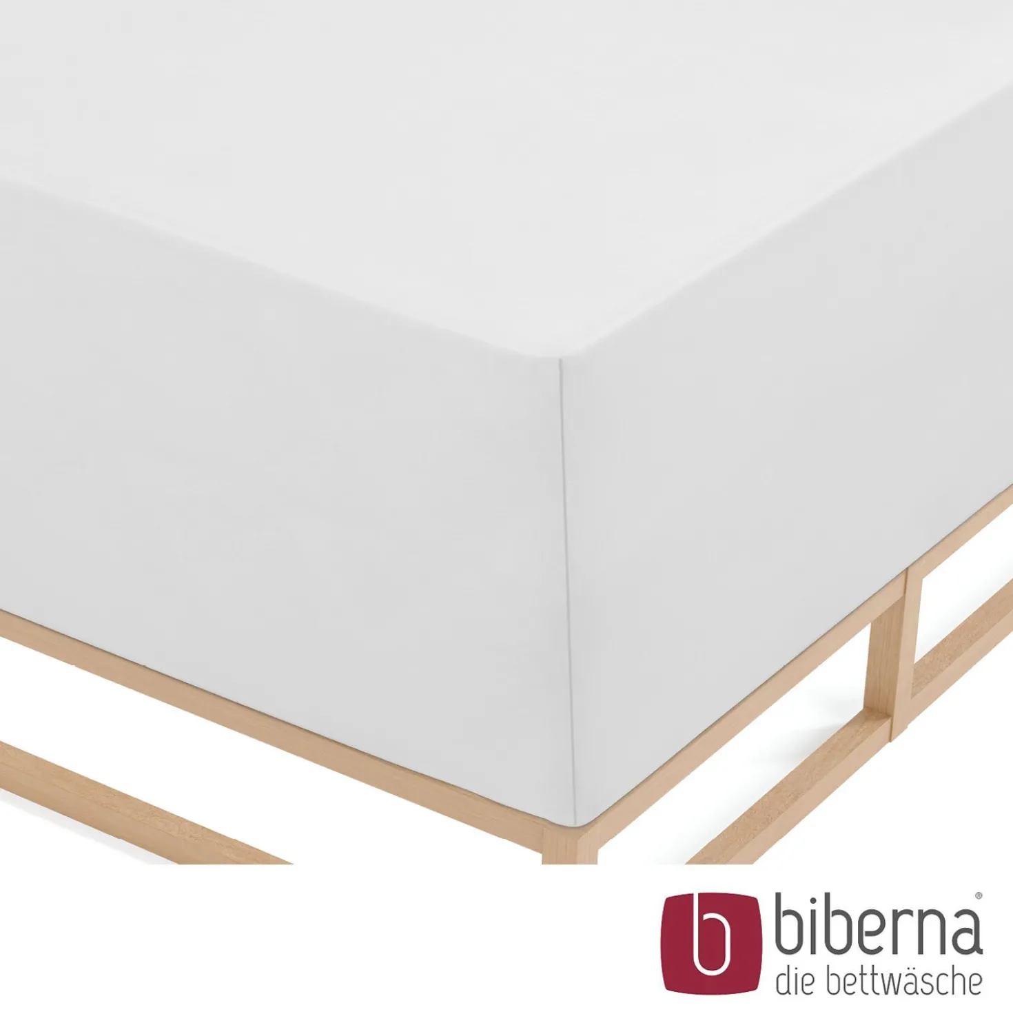 biberna Jersey-Elastic-Boxspring-Spannbetttuch weiss, 1x 180x200 cm - 200x220 cm
