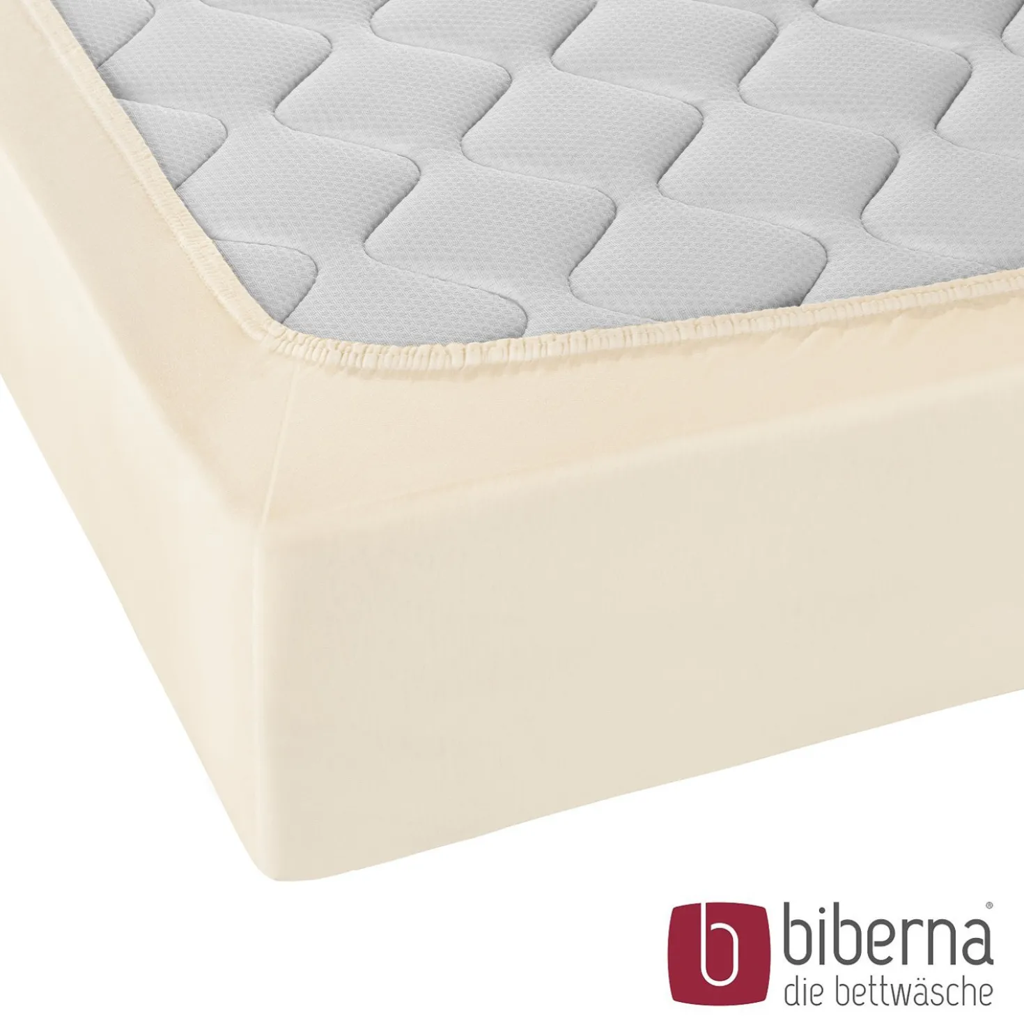 biberna Jersey-Elastic-Spannbetttuch natur, 1x 90x190 cm - 100x220 cm