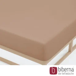 biberna Jersey-Elastic-Spannbetttuch macchiato, 1x 90x190 cm - 100x220 cm