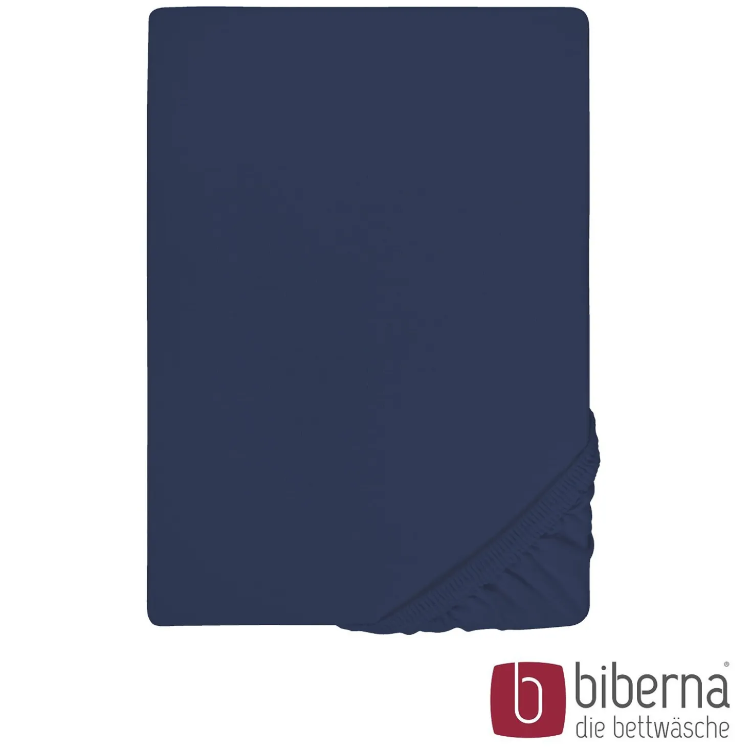 biberna Jersey-Elastic-Spannbetttuch marine, 1x 90x190 cm - 100x220 cm