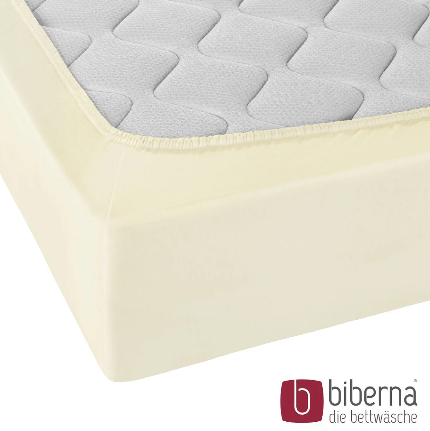biberna Jersey-Elastic-Spannbetttuch perlmutt, 1x 120x200 cm - 130x220 cm