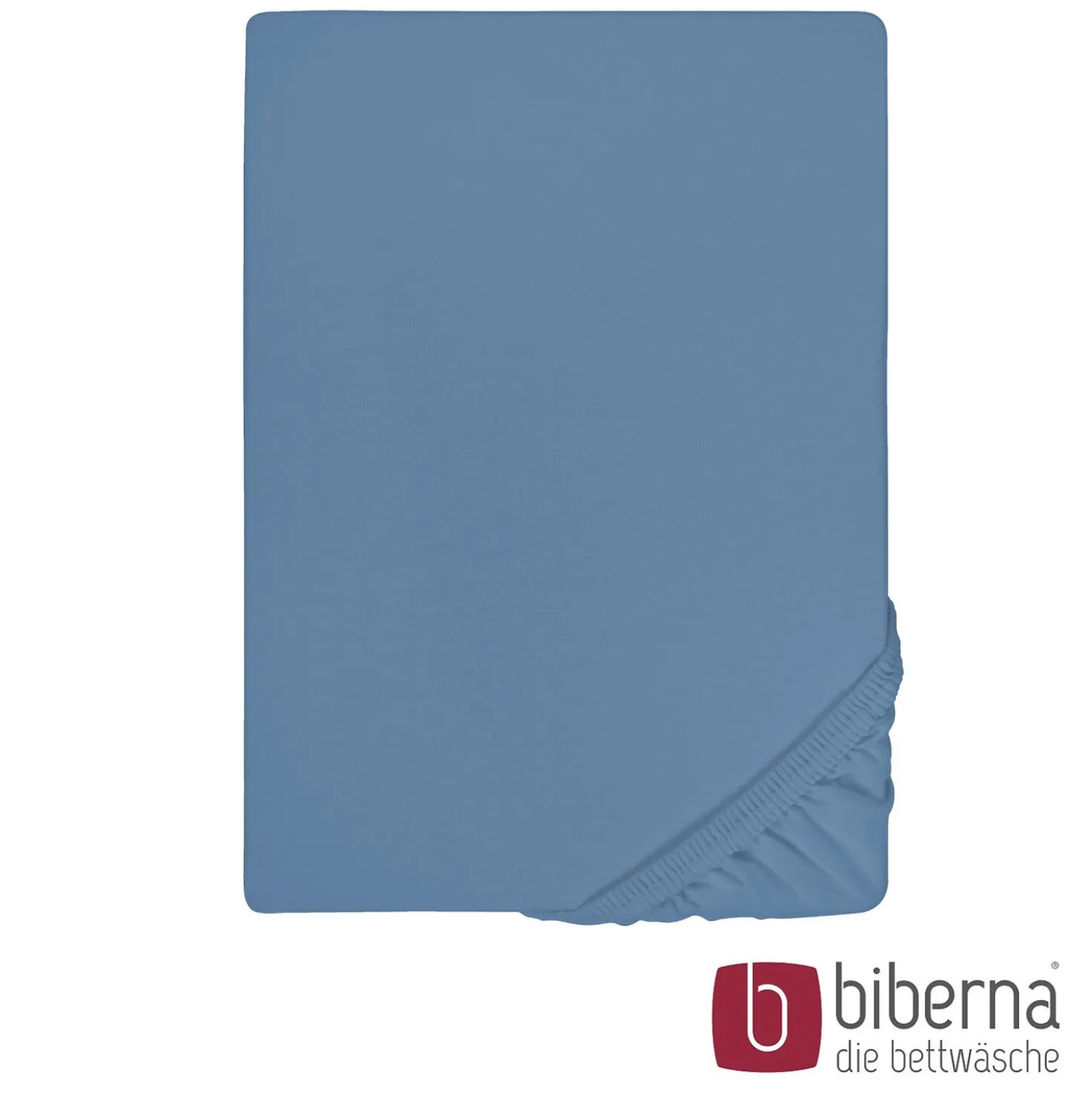 biberna Jersey-Elastic-Spannbetttuch azurblau, 1x 90x190 cm - 100x220 cm