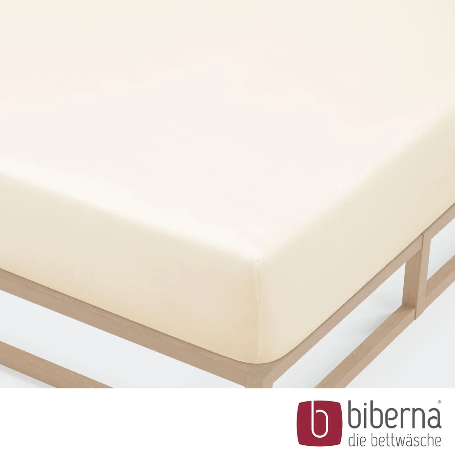 biberna Jersey-Elastic-Spannbetttuch natur, 1x 120x200 cm - 130x220 cm