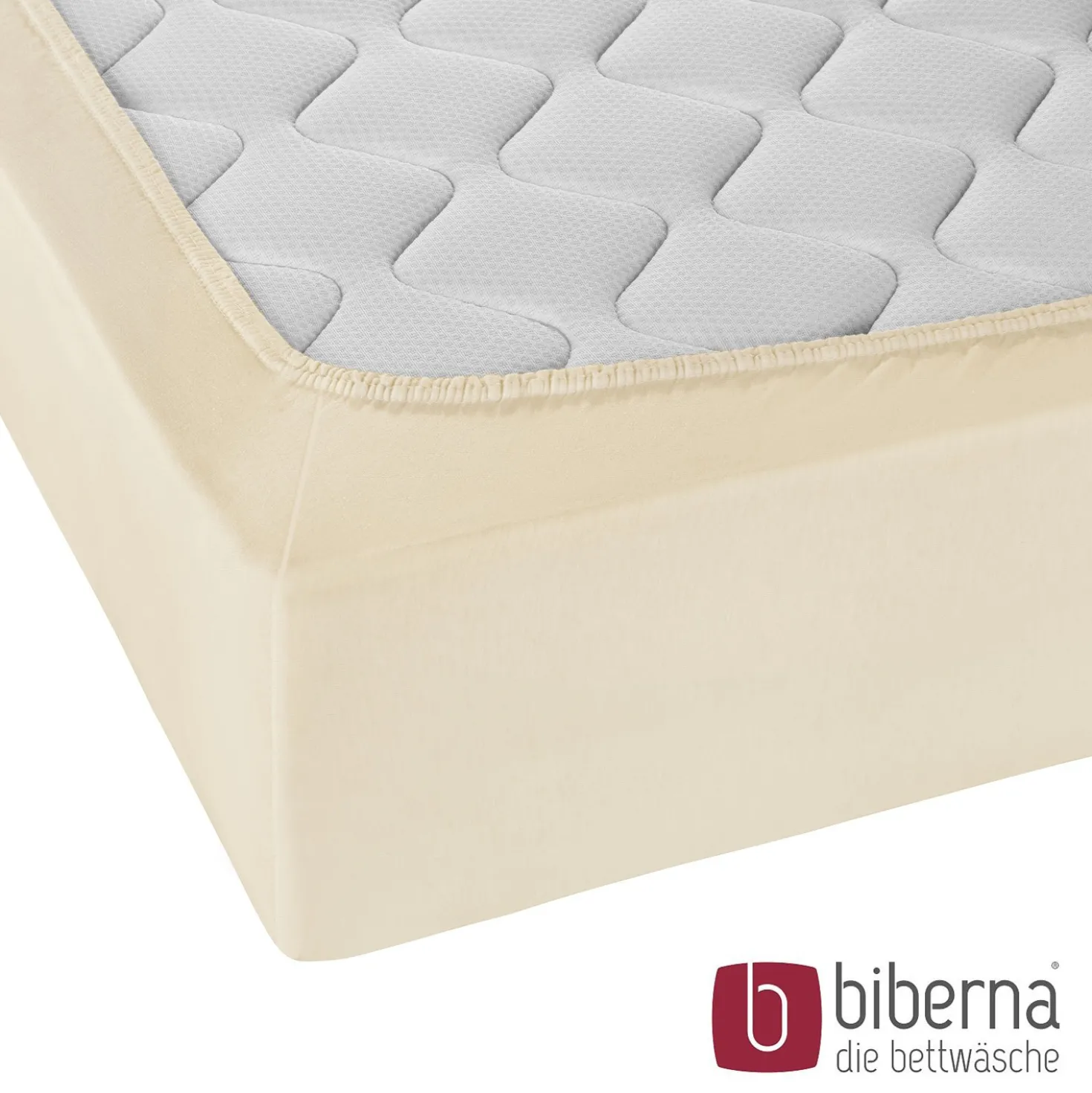 biberna Jersey-Elastic-Spannbetttuch kitt, 1x 120x200 cm - 130x220 cm