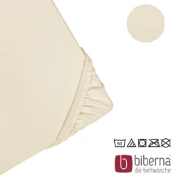 biberna Jersey-Elastic-Spannbetttuch kitt, 1x 120x200 cm - 130x220 cm