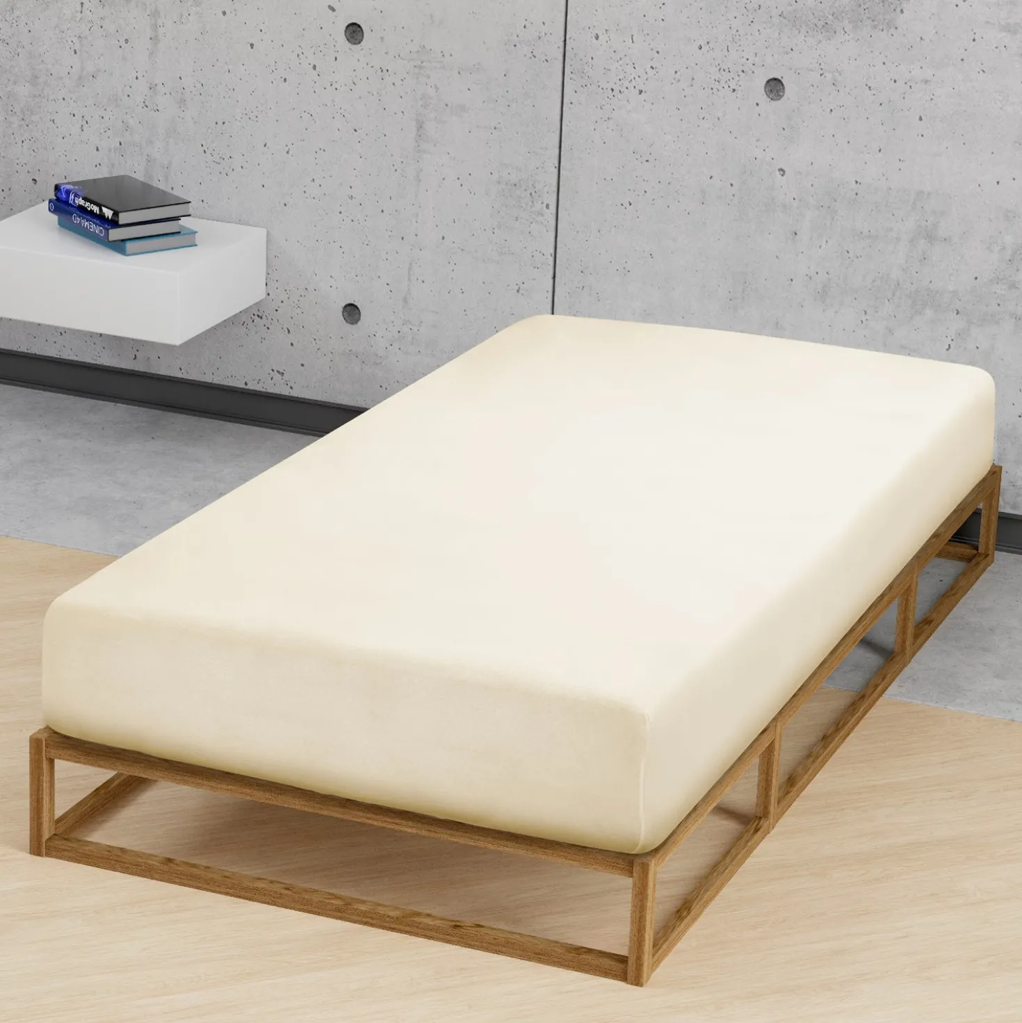 biberna Jersey-Elastic-Spannbetttuch kitt, 1x 120x200 cm - 130x220 cm