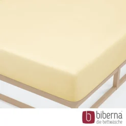 biberna Jersey-Elastic-Spannbetttuch gelb, 1x 120x200 cm - 130x220 cm