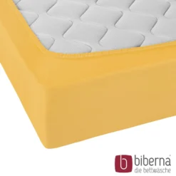 biberna Jersey-Elastic-Spannbetttuch honig, 1x 120x200 cm - 130x220 cm