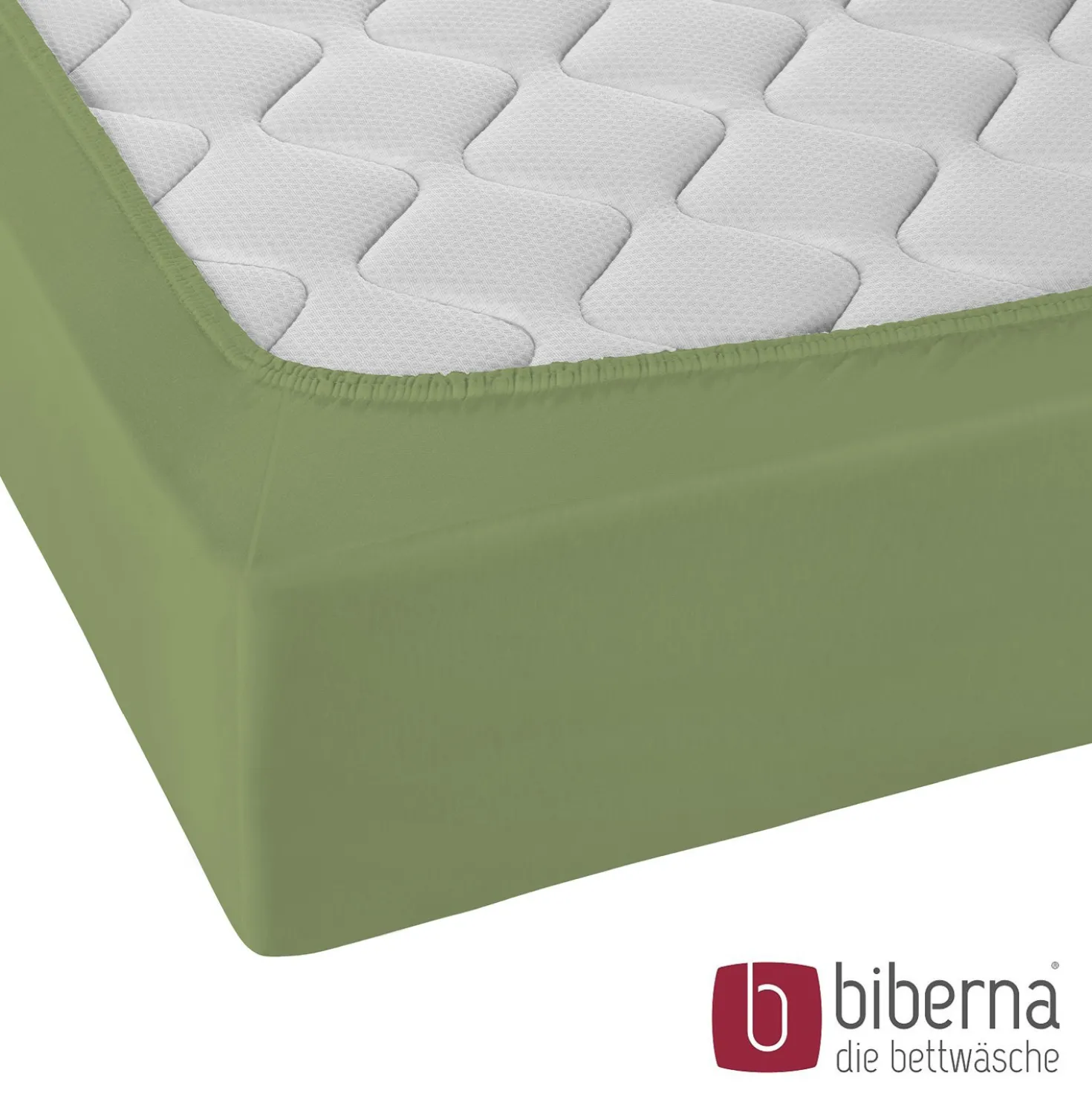 biberna Jersey-Elastic-Spannbetttuch fichte, 1x 120x200 cm - 130x220 cm