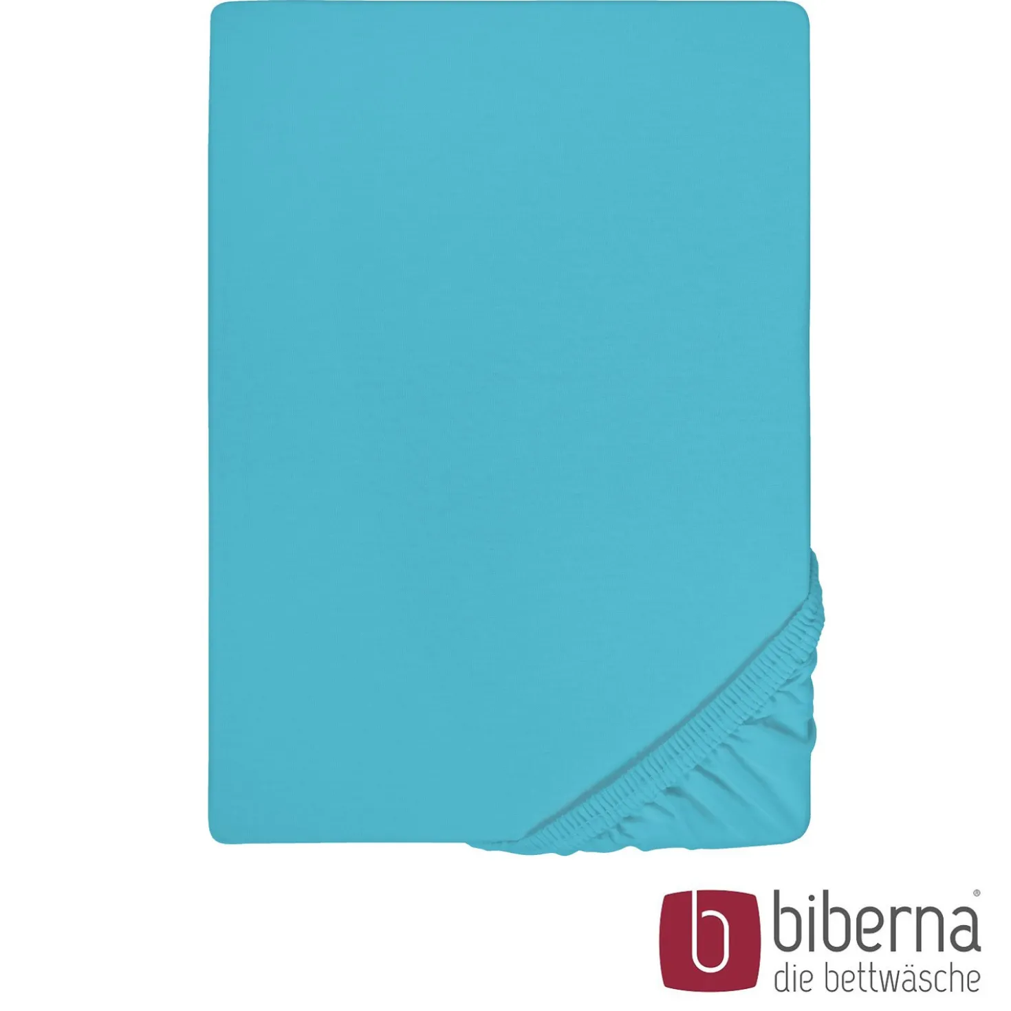 biberna Jersey-Elastic-Spannbetttuch türkis, 1x 120x200 cm - 130x220 cm