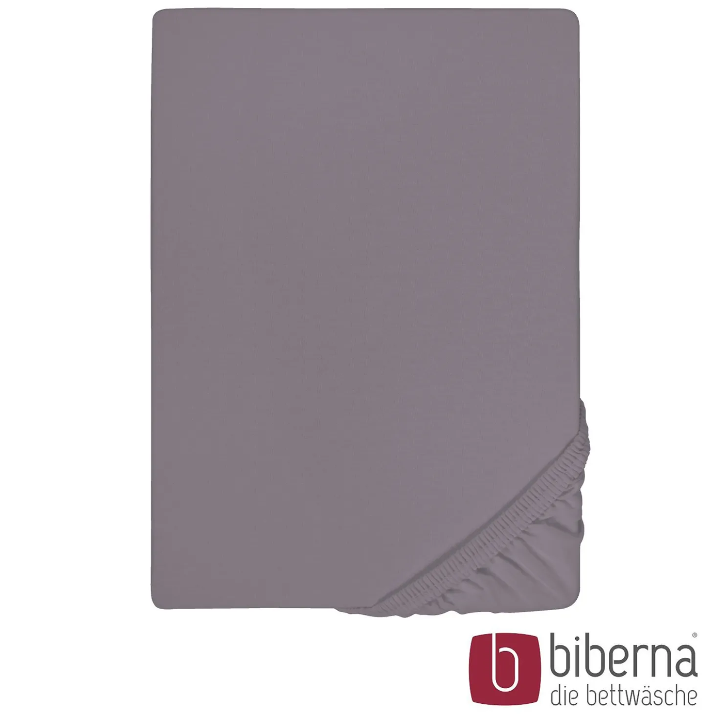 biberna Jersey-Elastic-Spannbetttuch silber/grau, 1x 120x200 cm - 130x220 cm