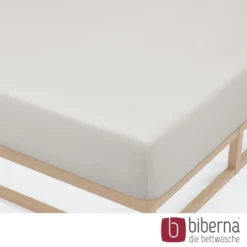 biberna Jersey-Elastic-Spannbetttuch grau, 1x 120x200 cm - 130x220 cm