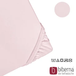 biberna Jersey-Elastic-Spannbetttuch rose, 1x 120x200 cm - 130x220 cm