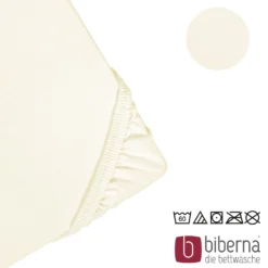 biberna Jersey-Elastic-Spannbetttuch perlmutt, 1x 140x200 cm - 160x220 cm