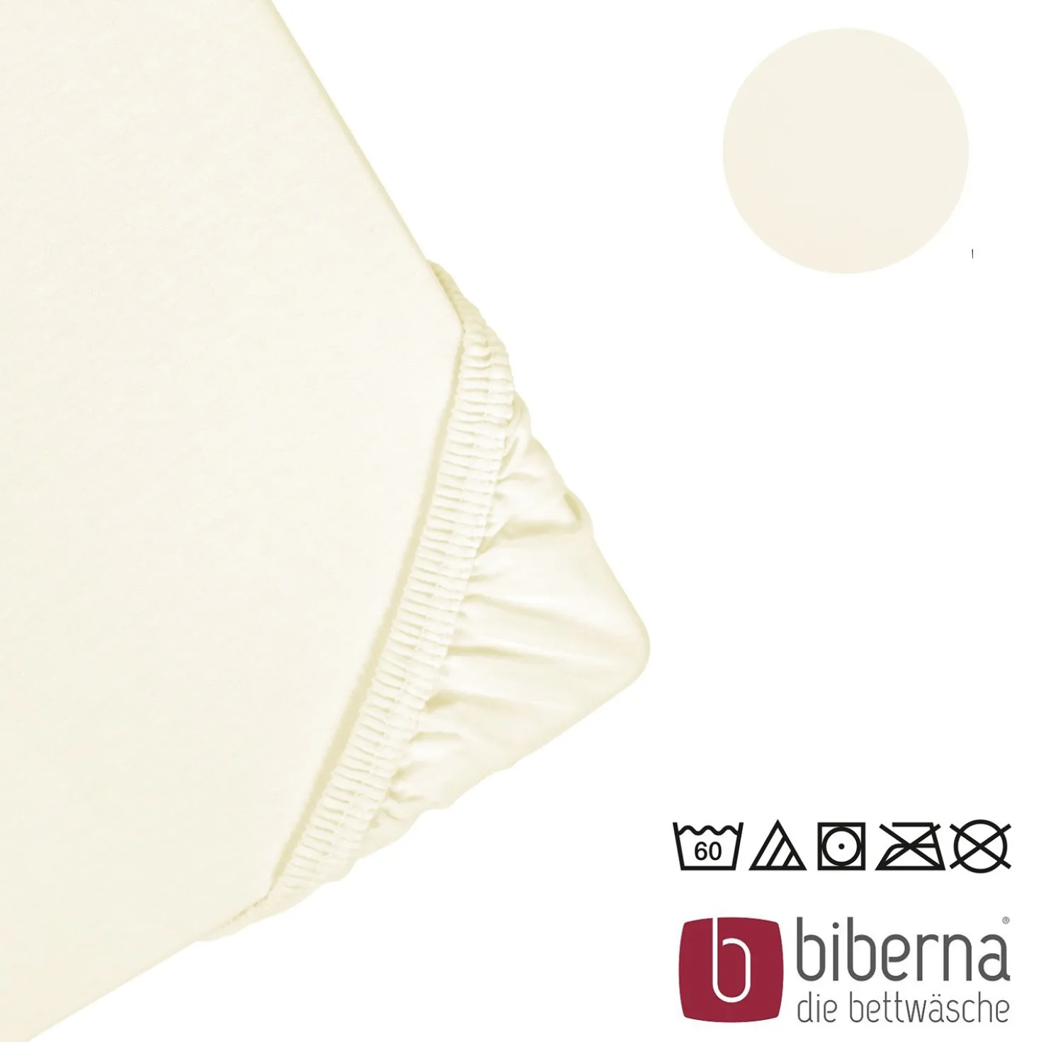 biberna Jersey-Elastic-Spannbetttuch perlmutt, 1x 140x200 cm - 160x220 cm